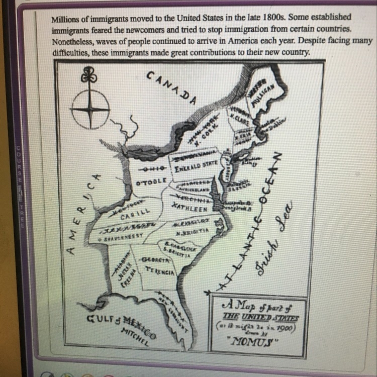 How did you think this map influenced established immigrants who saw it in a he 1860s-example-1