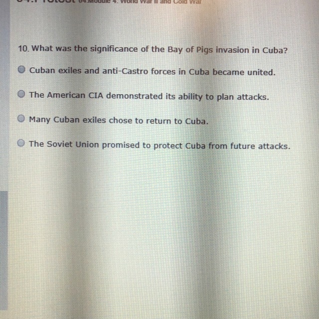 Why was the significance of the bay of pigs invasion in Cuba-example-1