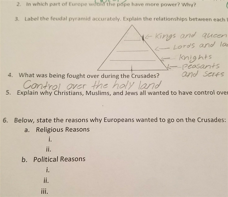 in which part of Europe would the pope have more power and why can somebody help me-example-1