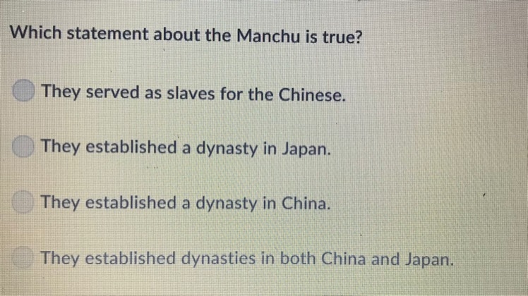 Which statement about the Manchu is true?-example-1