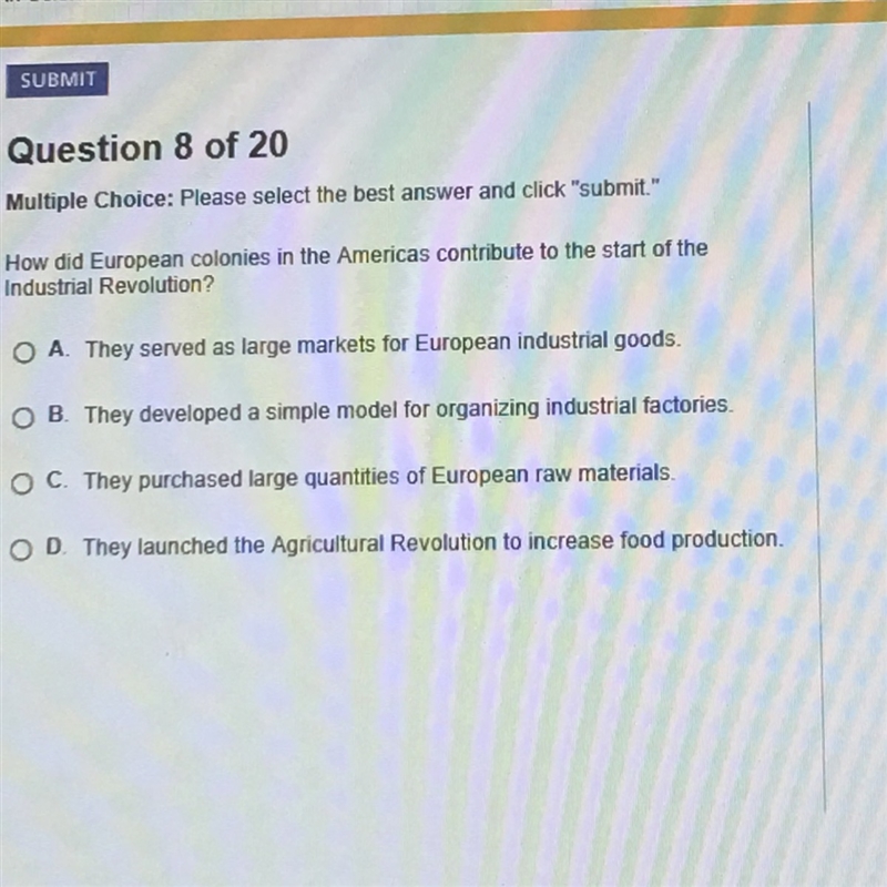 How did europe colonies in the americas contributed to the start of the industrial-example-1