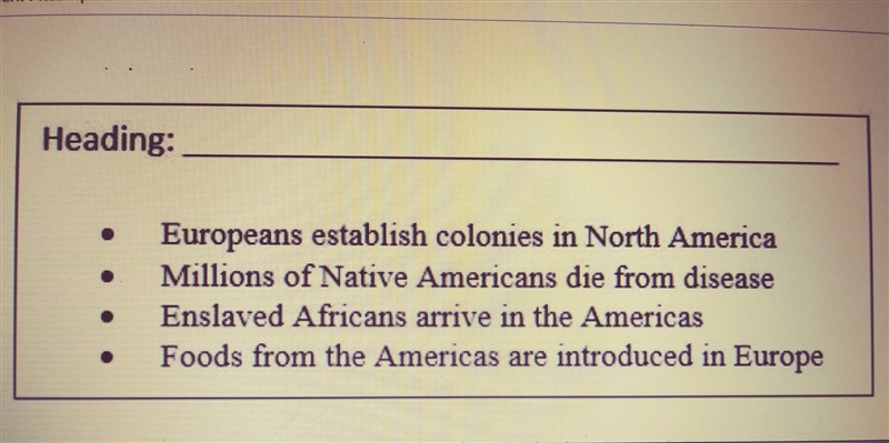 Help! checking answers A) Cultural contributions of Natives B) Effects of Exploration-example-1