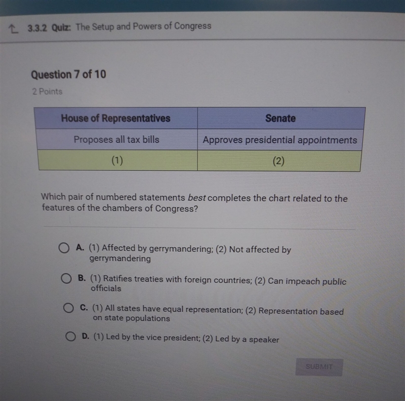 which pair of numbered statements best completes the chart related to the featyres-example-1