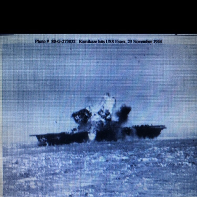 During the war,the Japanese began crashing their plans into American warships in an-example-1