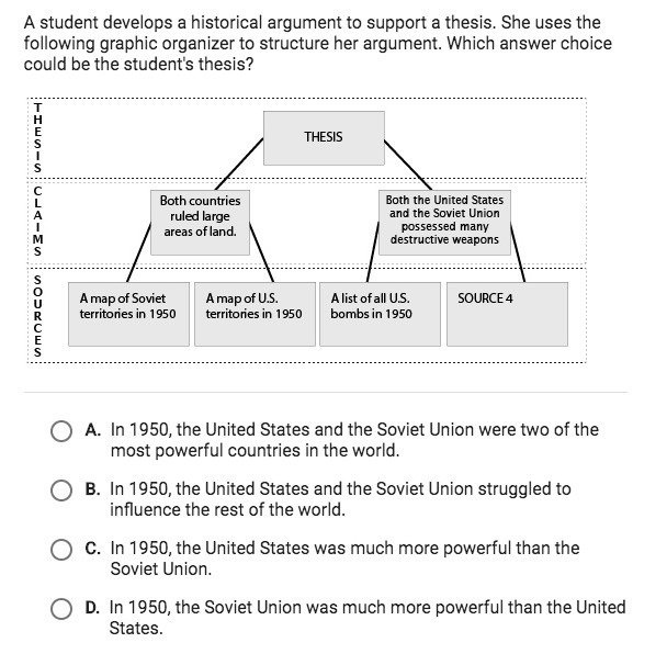 Please help a student develops a historical argument to support this thesis in 1950 the-example-1