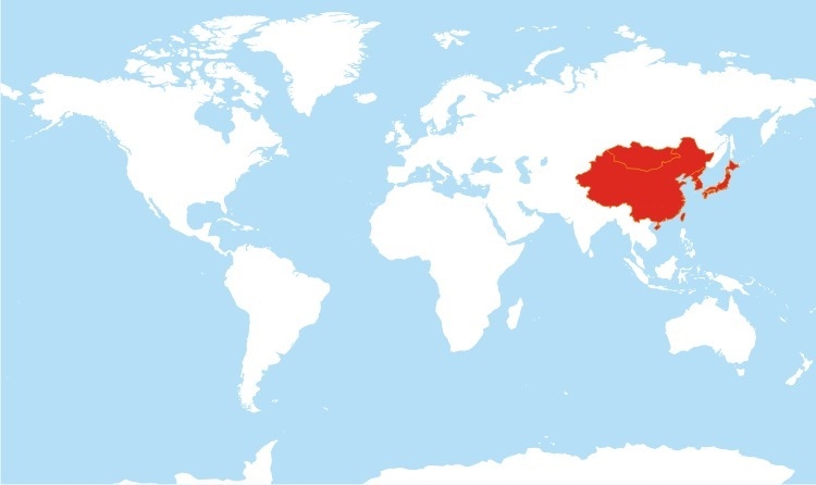 Which of the following terms describes the region marked “x” on the map? A) Northern-example-1