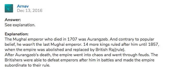 with the death of the last Mongol emperor in 1707 how was Great Britain able to strengthen-example-1