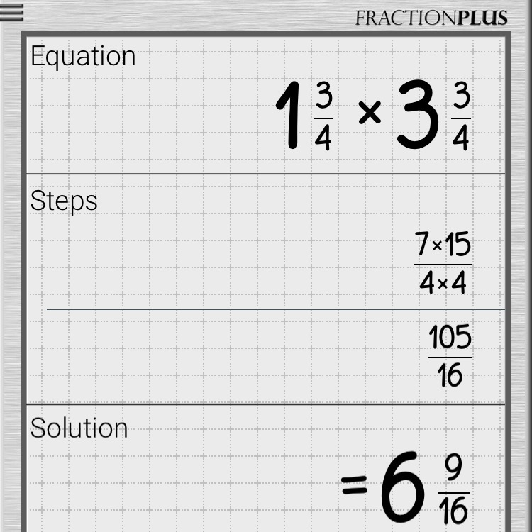 1 3/4inches by 3 3/4 inches what is the area?-example-1