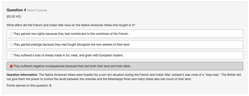 What effect did the French and Indian War have on the Native American tribes who fought-example-1