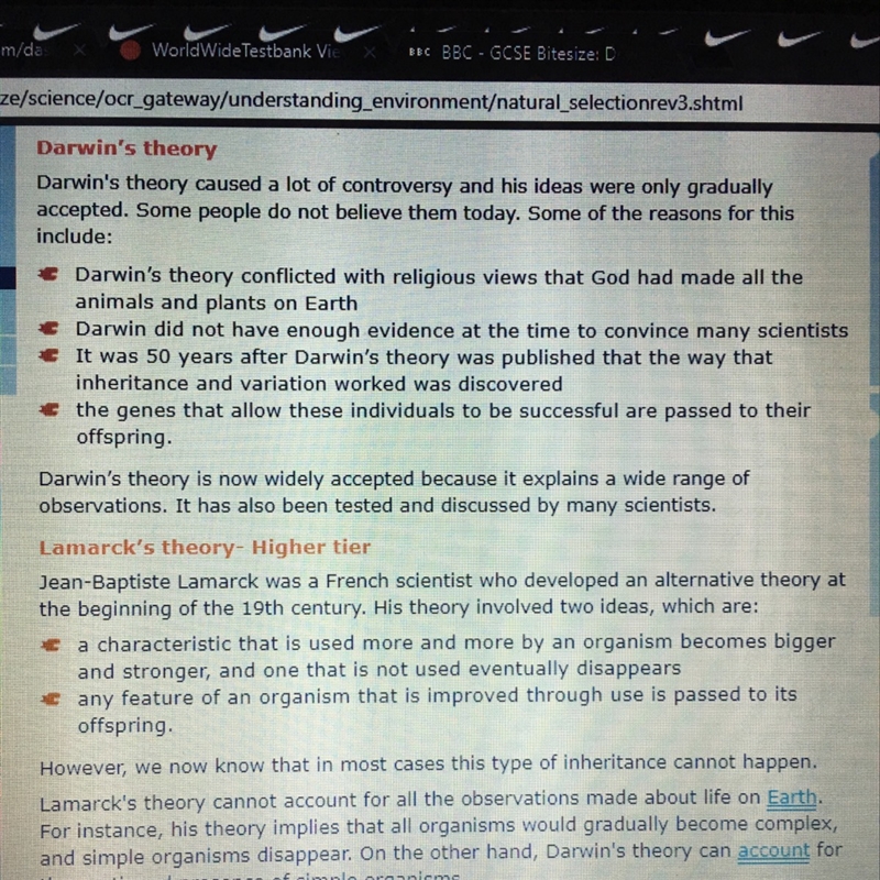 Why was Darwin's theory controversial in the 1800-example-1