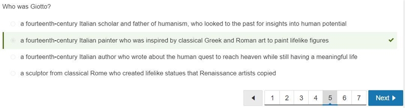 Who is Giotto A.A 14th century Italian author who wrote about the human quest to reach-example-1