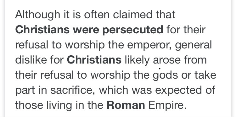 Why did the Romans persecute the Christians-example-1