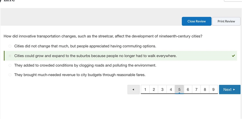 How did innovative transportation changes, such as the streetcar, affect the development-example-1