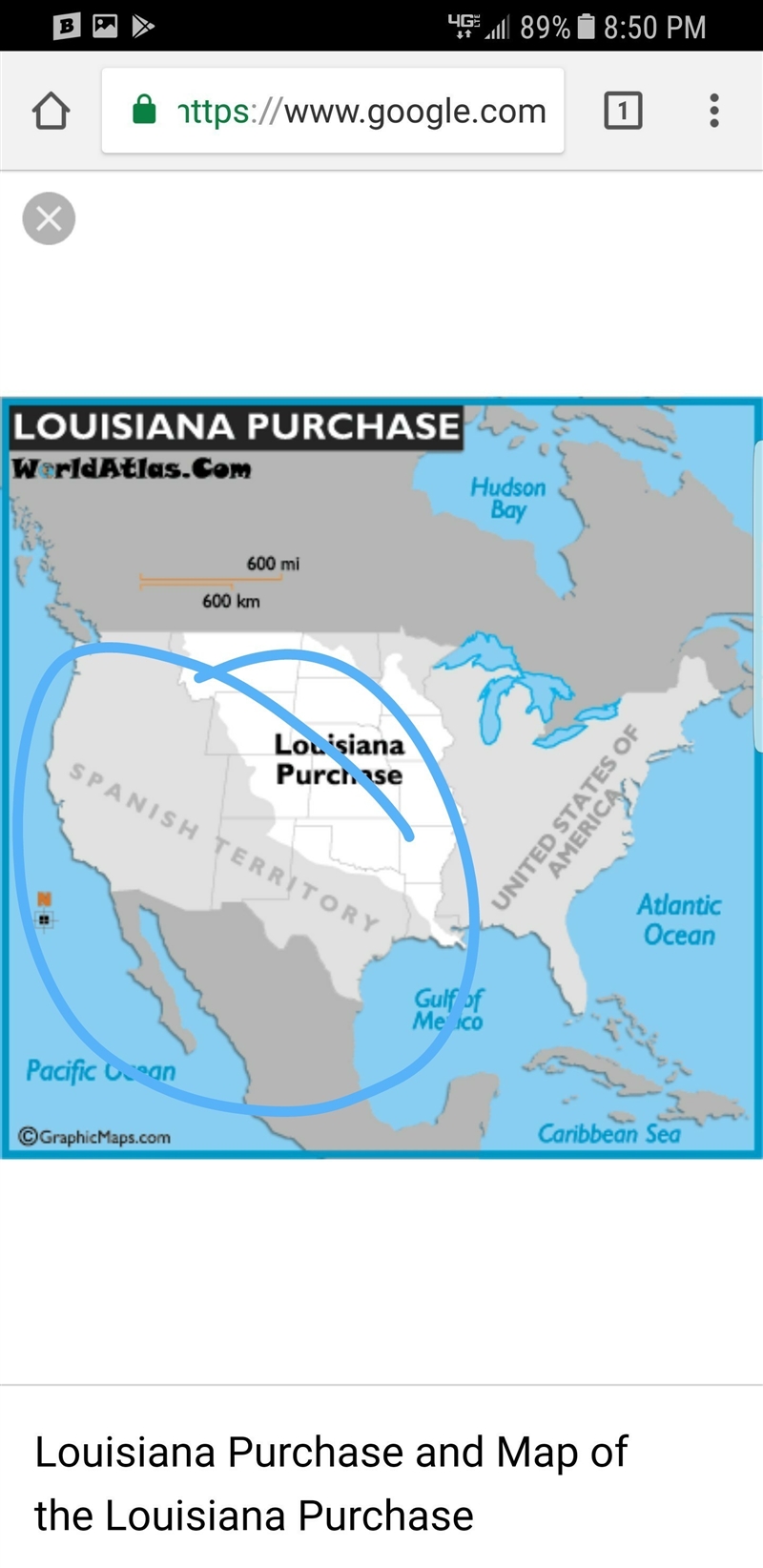 At the time of the Louisiana purchase which country owned California-example-1