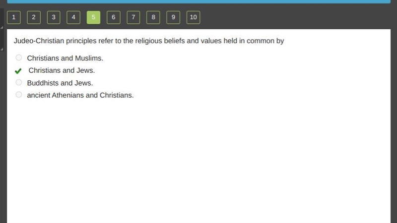 Judeo-Christian principles refer to the religious beliefs and values held in common-example-1