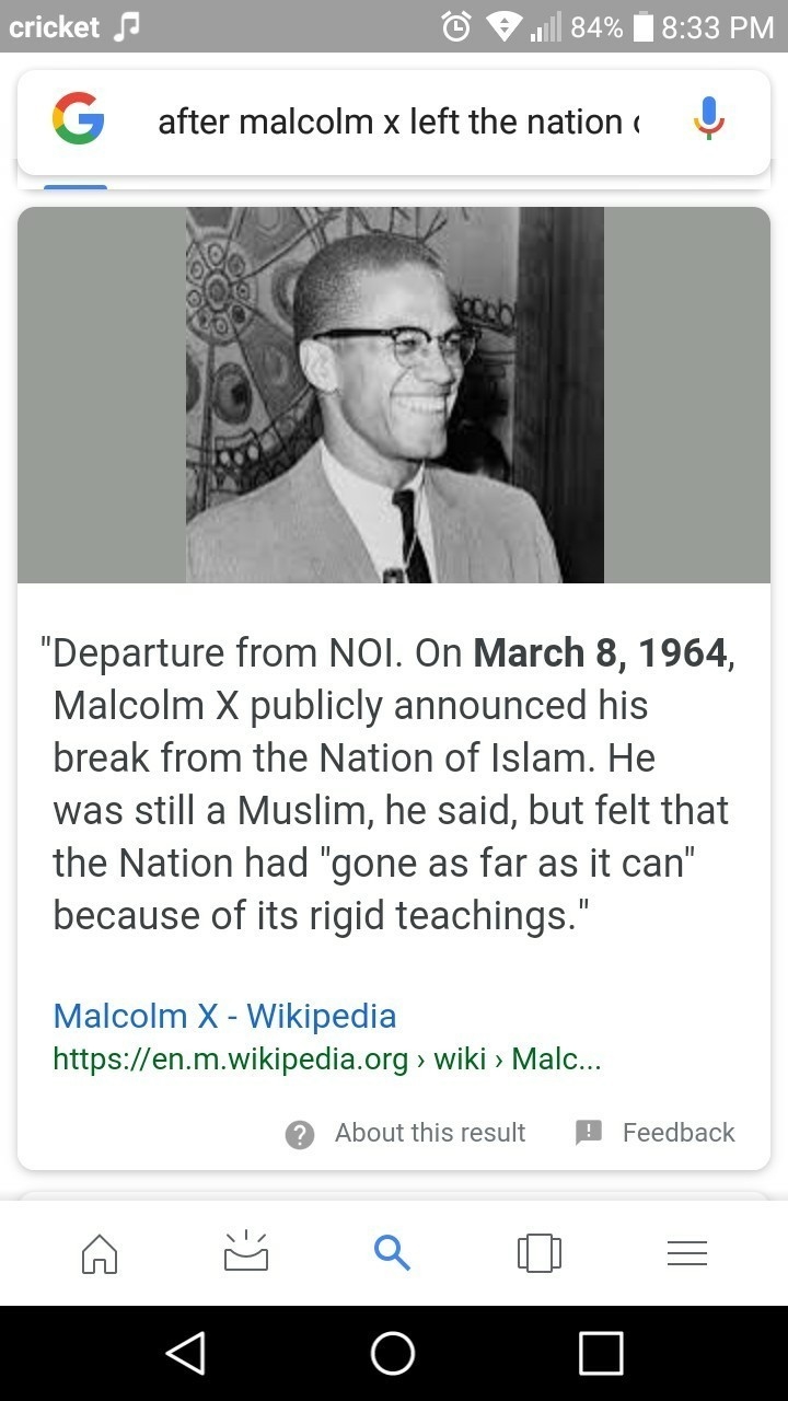 After Malcolm X left the Nation of Islam organization, he a. helped train college-example-1