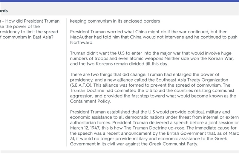 how did the president truman use the power of the presidency to limit the spread of-example-1