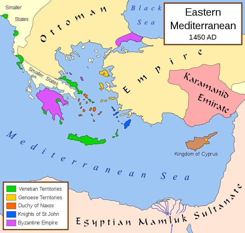 About how much larger at its height was the byzantine empire than at its smallest-example-2