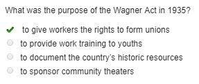 What was the purpose of the Wagner act in 1935-example-1