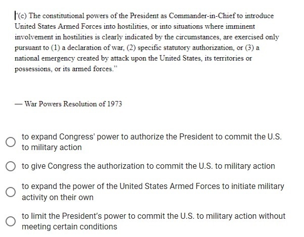 What is the intent of this section of the document? A. to expand Congress' power to-example-1