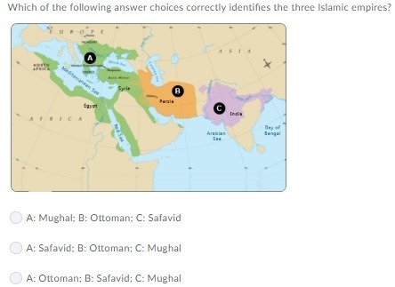 Plz help, question about Islamic empires-example-1