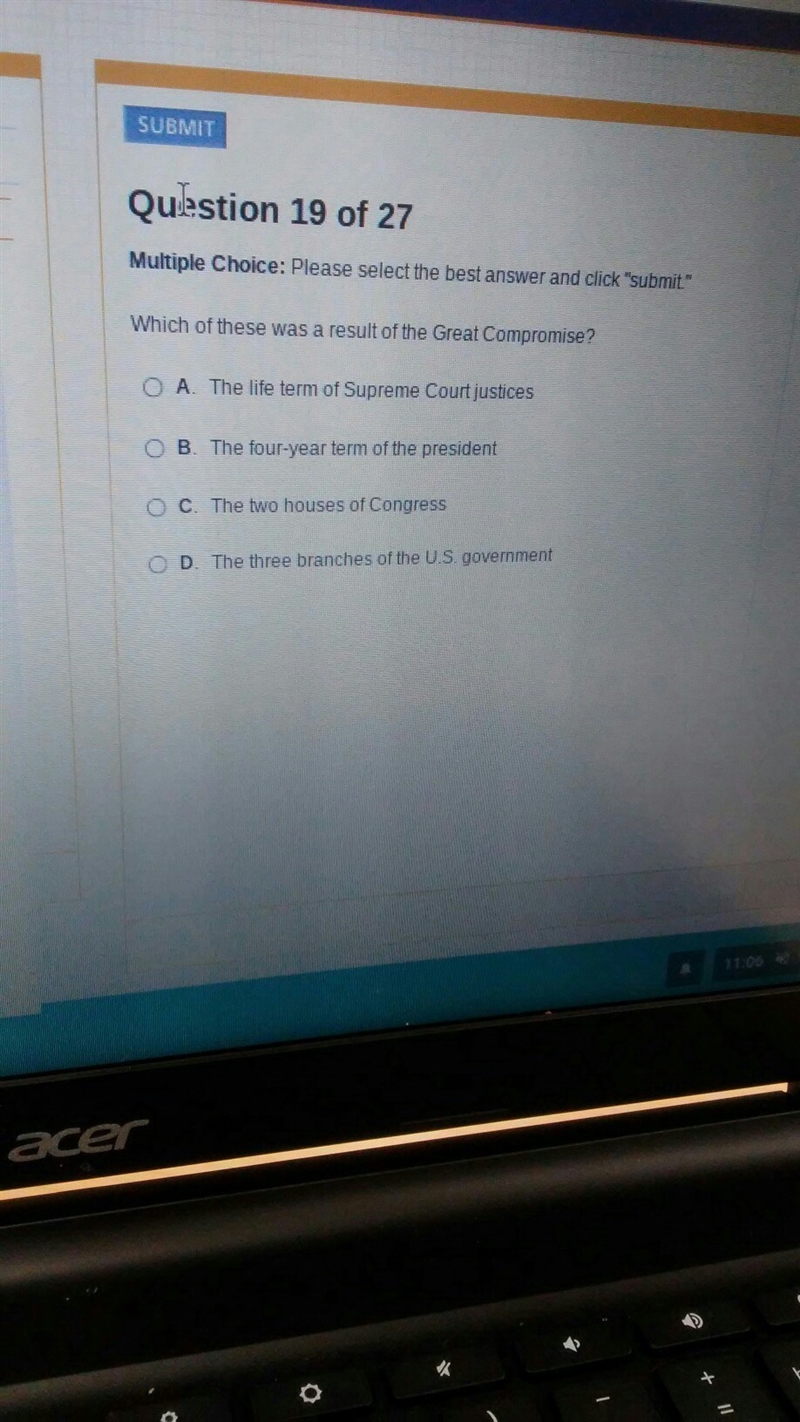 Which of these was a result of the great compromise-example-1