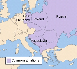 Look at the map of Europe after World War II. How did Poland change after the war-example-1