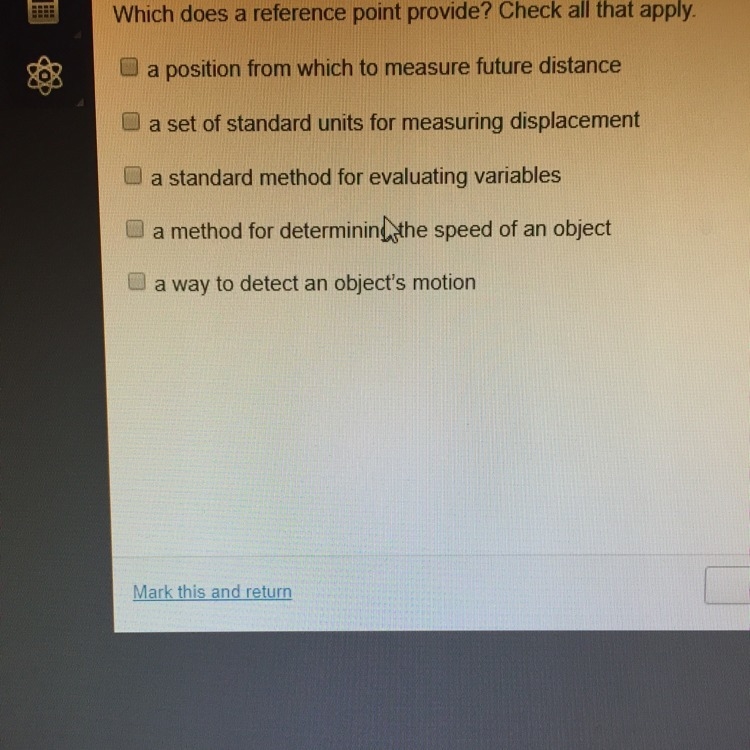 What does a reference point provide? Check all that apply.-example-1