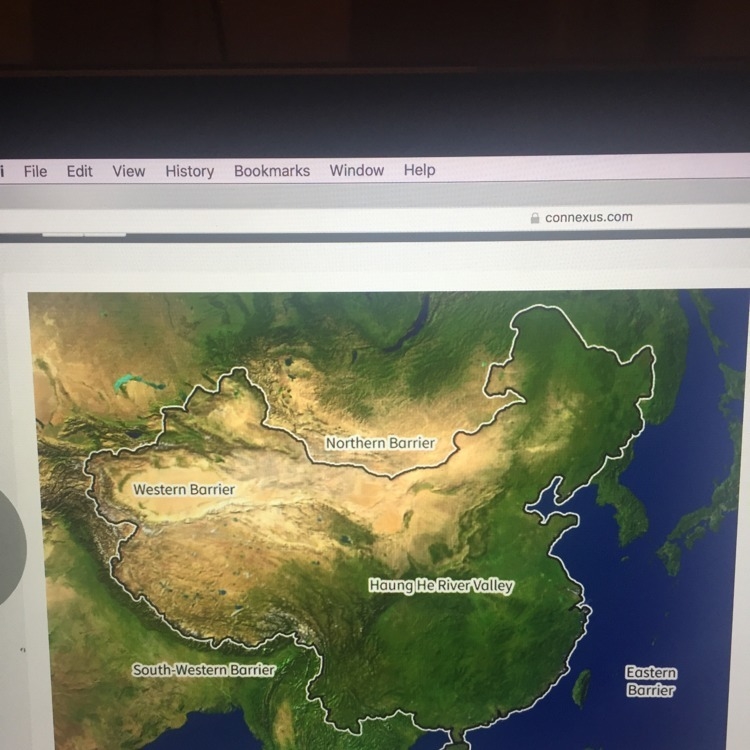 Look at the map of Asia and the barriers the Chinese people had to overcome. What-example-1