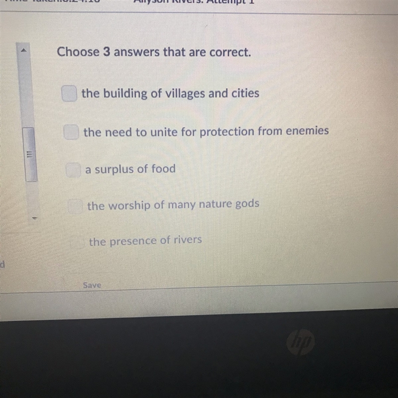 Which THREE factors led to the development of the four river valley civilization of-example-1