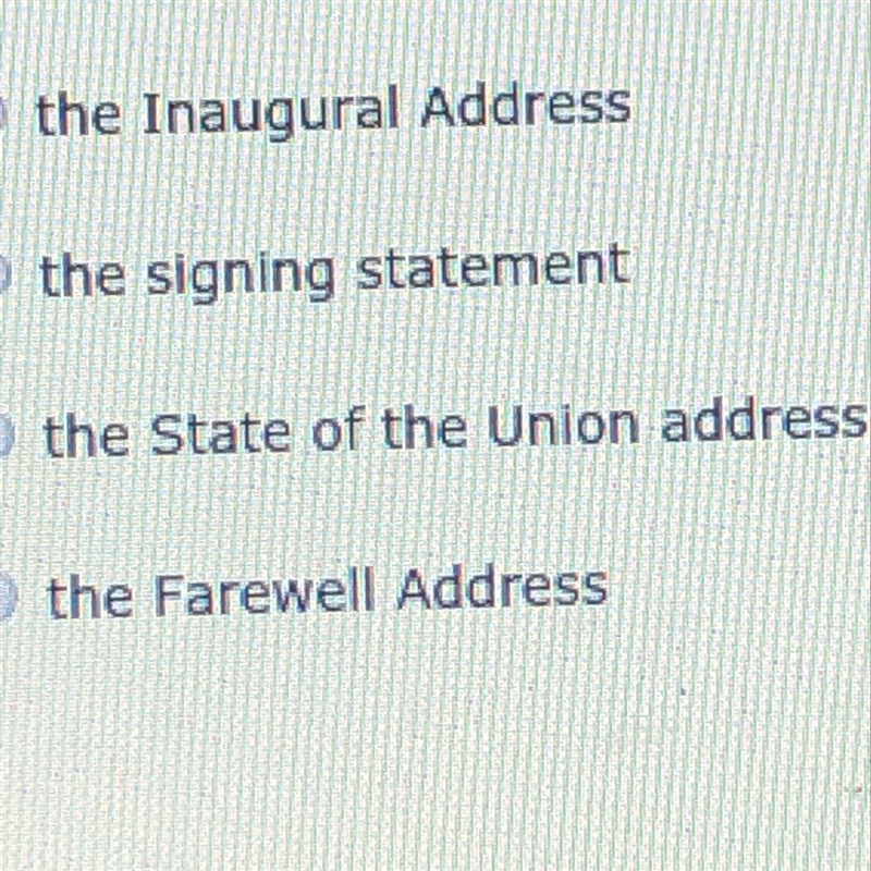 Which speech is the president required by the constitution to give?-example-1