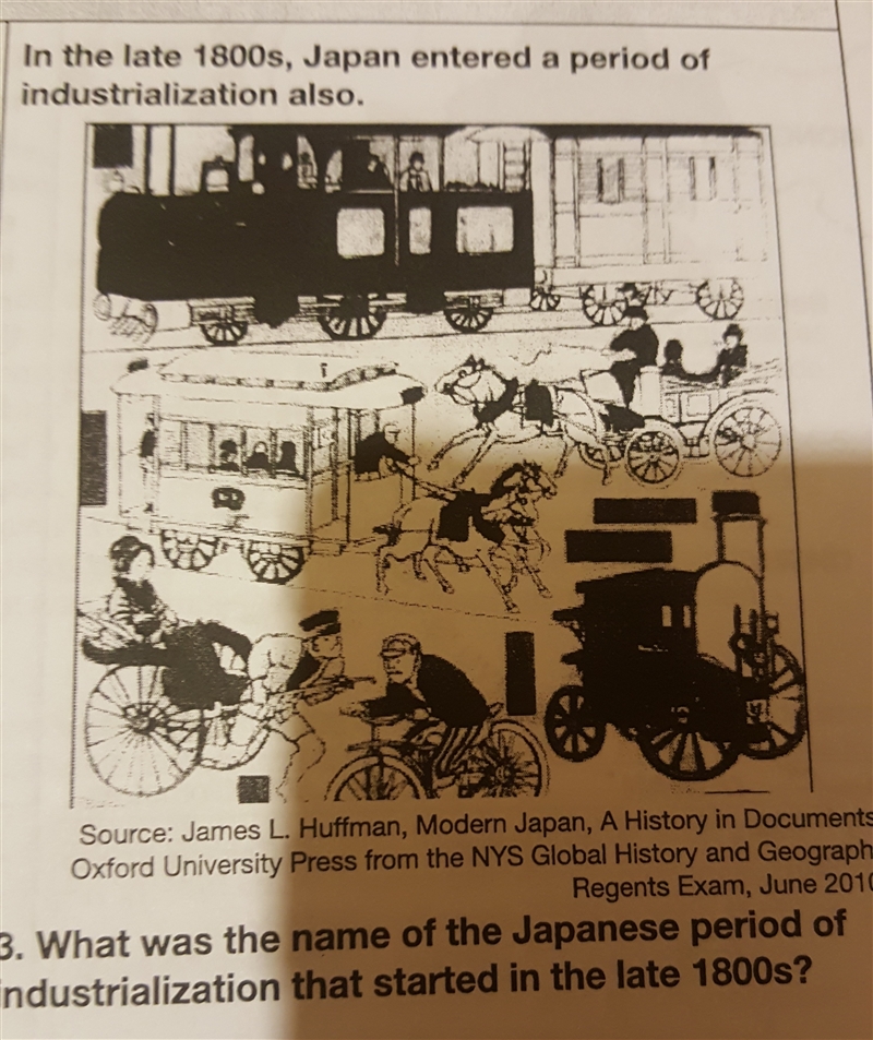 What was the name of the Japanese Period of industrializationthat started in the late-example-1