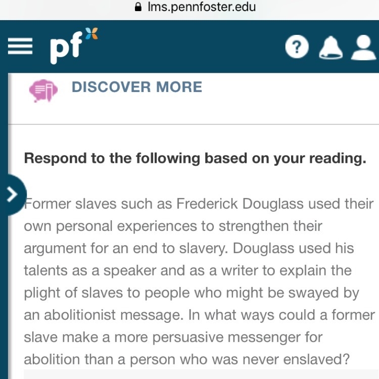 In what ways could a former slave make a more persuasive messenger for abolition that-example-1