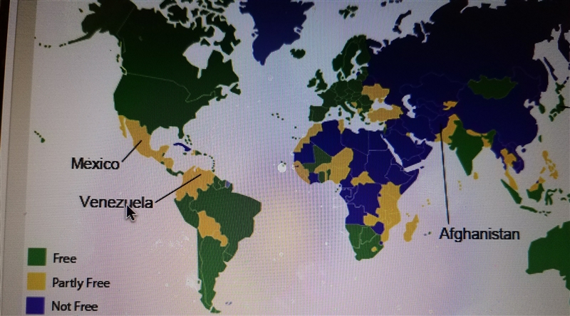 Based on this map, which of the following countries would be described as having the-example-1