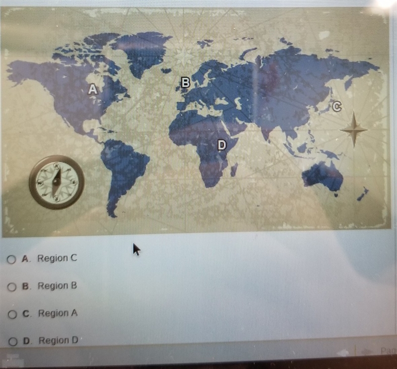 Which of these regions was the second to industrialize following the industrial revolution-example-1