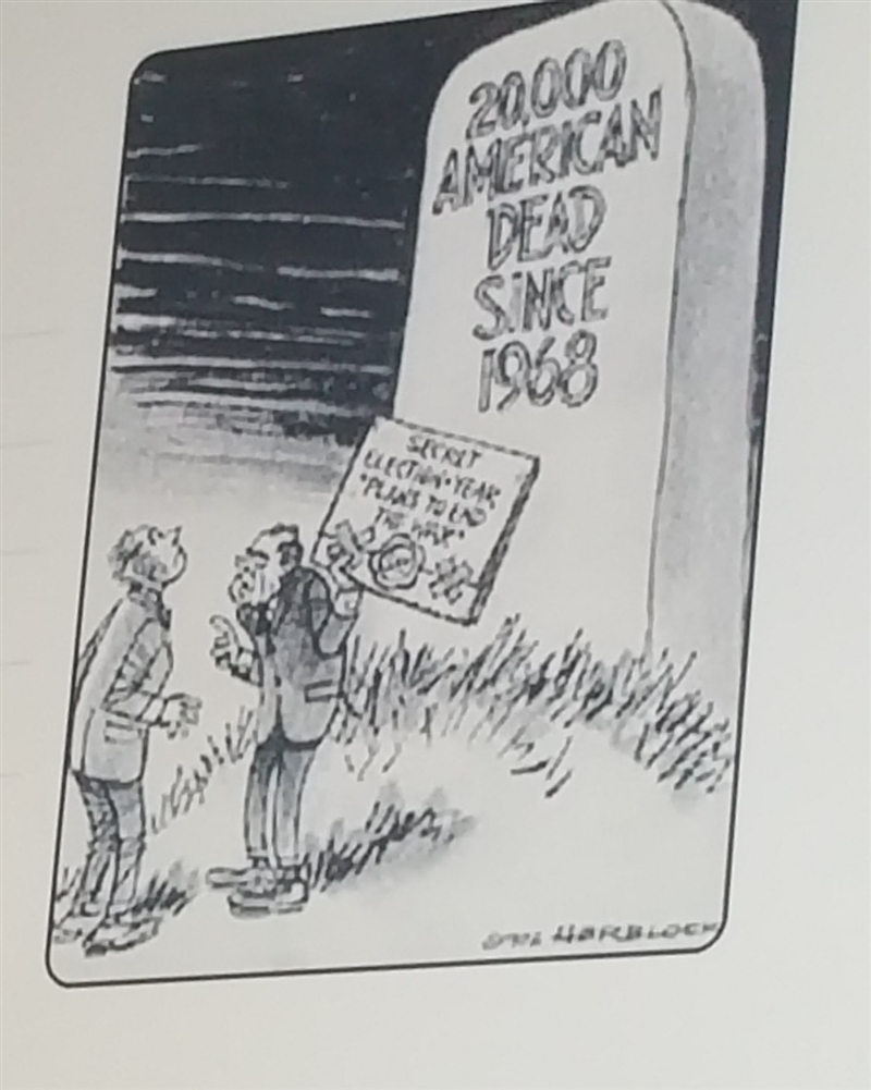 Which president is shown in this political cartoon A Ford B Johnson C Nixon D Regan-example-1