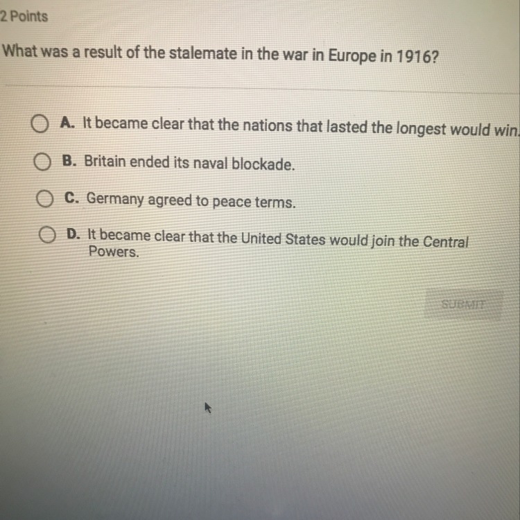 What was the result of the statement in the war in europe in 1916?-example-1