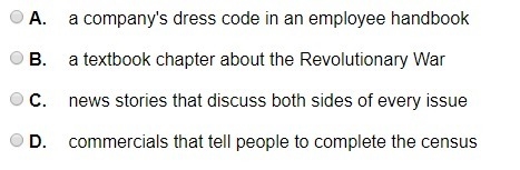 Which of these answer choices best fits the examples of propaganda listed in the passage-example-1