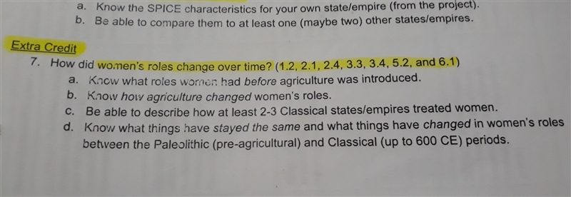 How did women's roles change over time before and after the neolithic revolution?-example-1