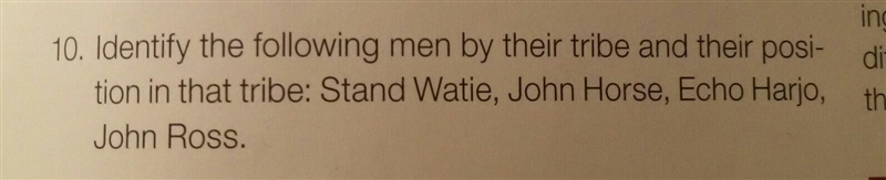 identify the following men by their tribe and there position in that tribe:stand watie-example-1