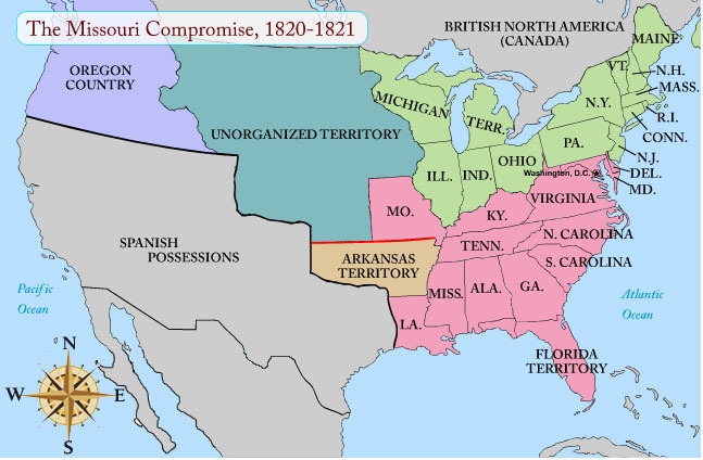 On the map above, people who were against slavery were most likely to settle in which-example-1