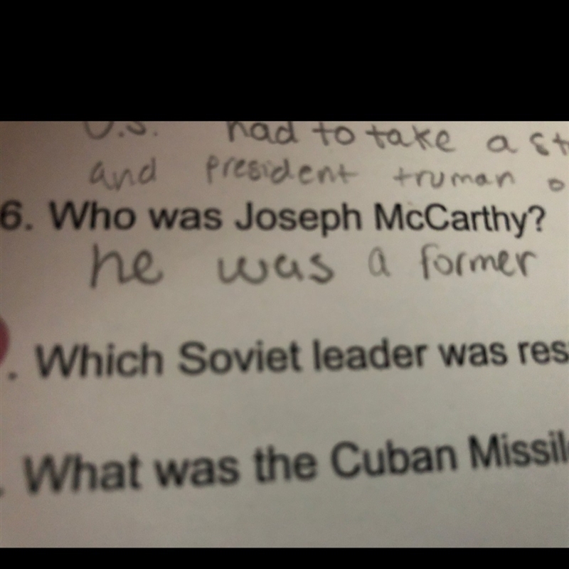 Who was Joseph McCarthy??-example-1