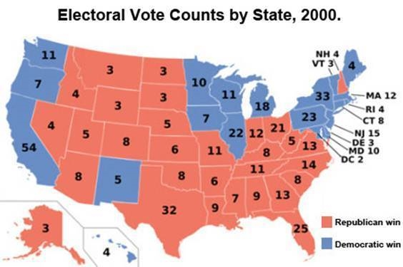 Pennsylvania appears in blue on this map. This means that: A. most people in the state-example-1