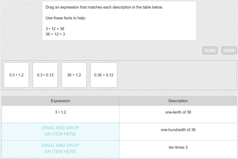 Drag an expression that matches each description in the table below. Use these facts-example-1