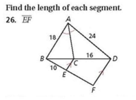 Please help me with geometry, I only need the length of EF not all segments.-example-1