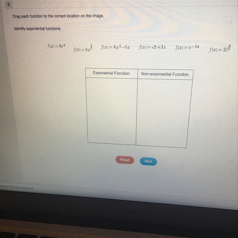 HELP FAST PLS!! Drag each function to correct location on the image. Identify exponential-example-1