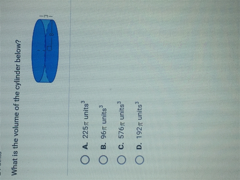 What is the volume of the cylinder below?-example-1