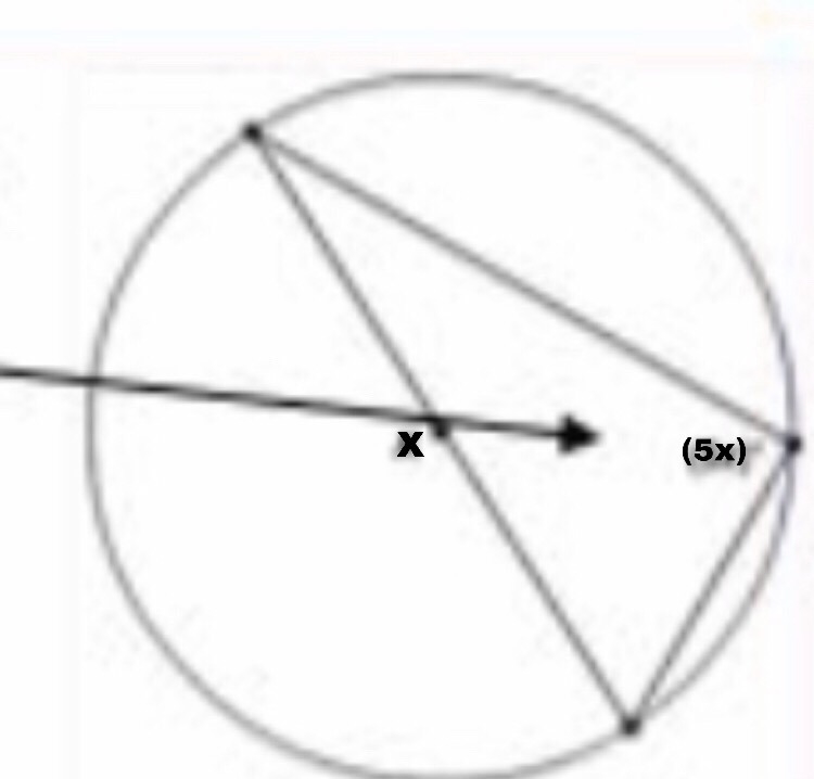 In circle K, what is the value of x?-example-1