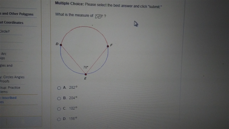 What is the measure of def 78° PLEASE HELP-example-1