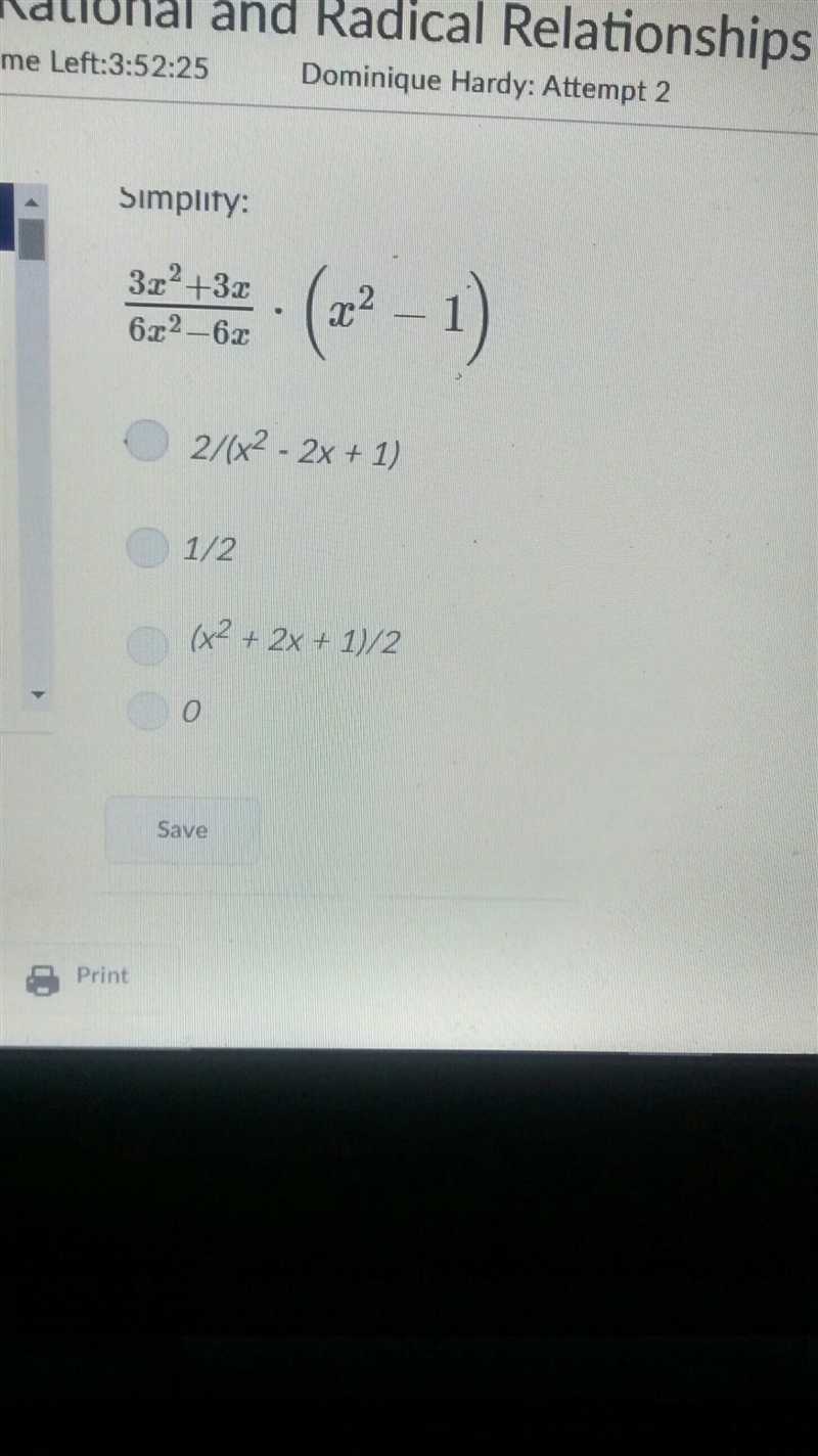 3x squared + 3x over 6x squared -6x times (x squared - 1)-example-1